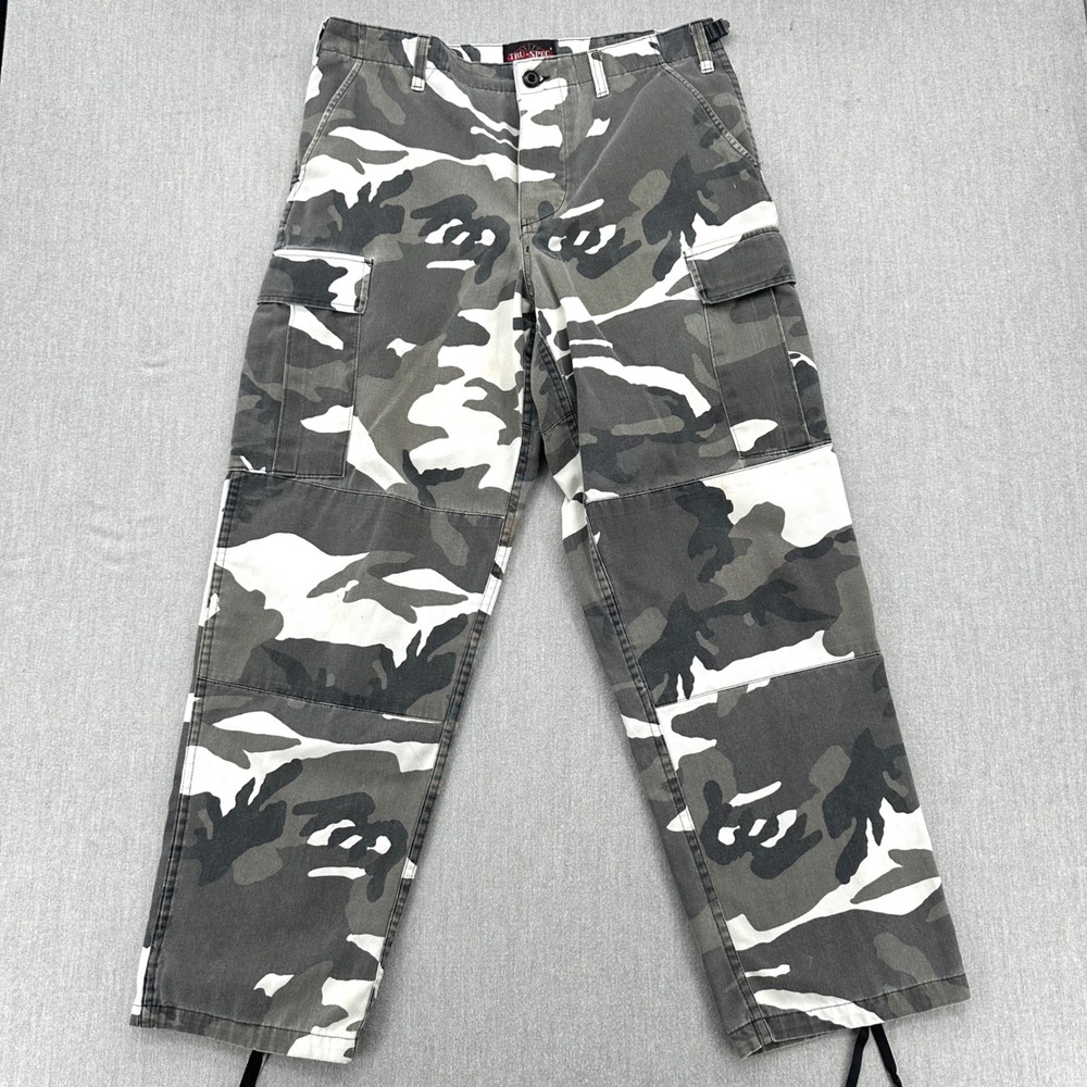 Tru-Spec Camo Cargo Pants Mens 34x30 Gray Urban BDU Tactical Military Utility